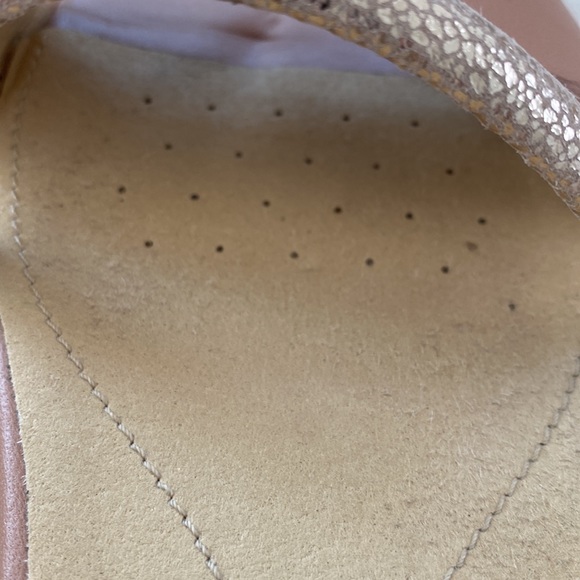 GEOX respira gold metallic and skin/nude color (pale rose) breathing sandal 39.5 - Picture 11 of 13